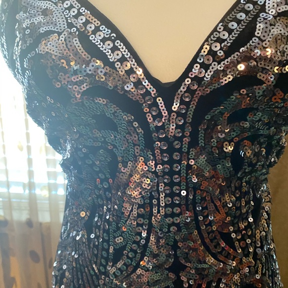 Express sequin & velour dressy dress - Picture 3 of 15